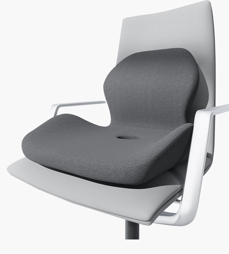 Youtengyouju YOTOK (Japan), Genuine Lumbar Support Cushion with Integrated Backrest, Office Chair Pad, Anti-Butt Pain Cushion for Long Sitting 1