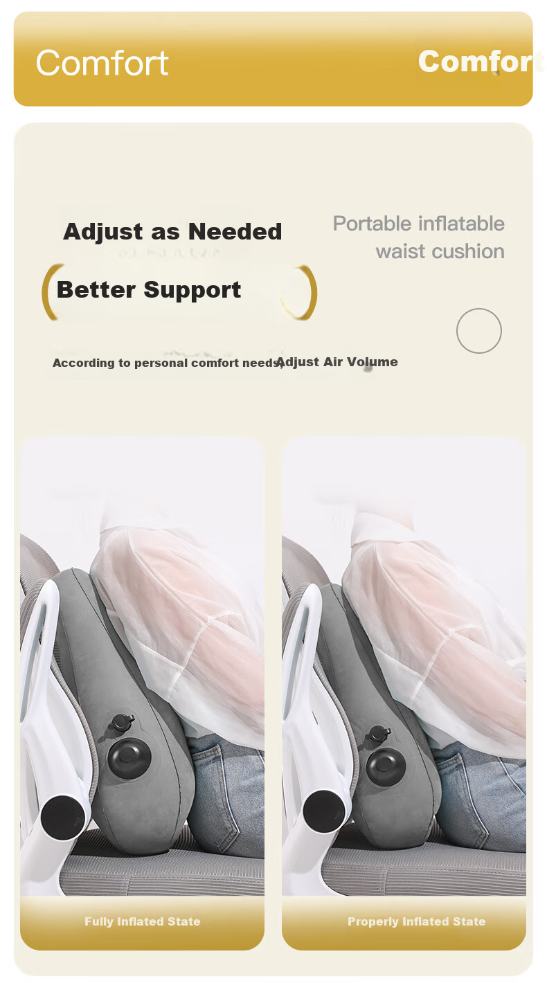 Etravel Inflatable U-Shaped Travel Neck Pillow Portable Mini Handheld Neck Support Pillow Gray 3