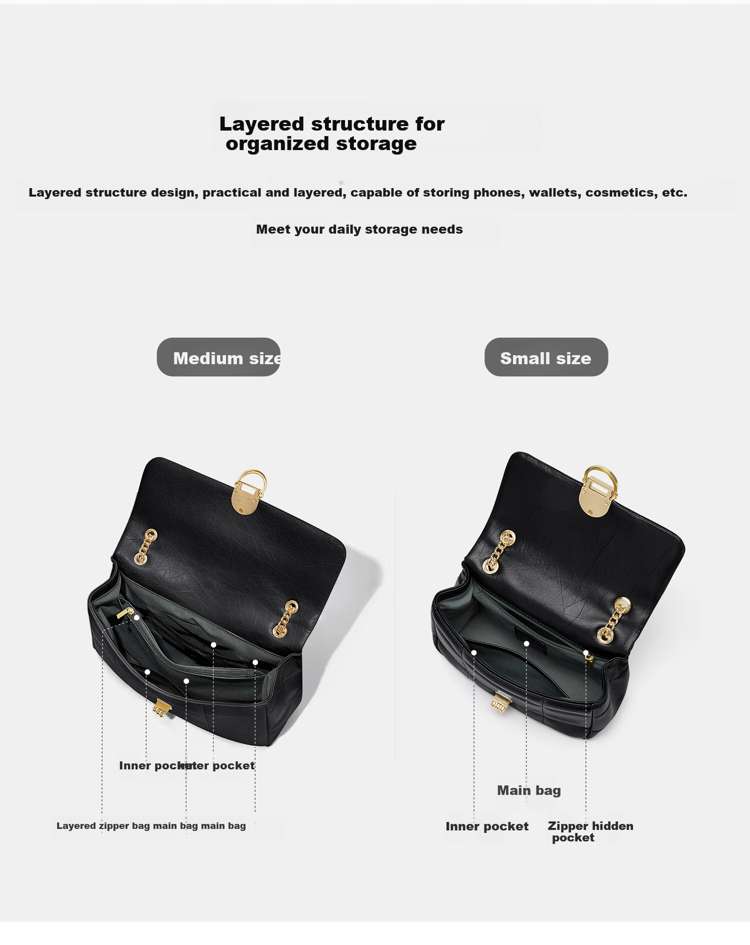 Cnoles Chain Bag for Women, Diamond Pattern Shoulder Crossbody Bag, High-End Underarm Bag, Birthday And 520 Gift for Girlfriend Or Wife 18