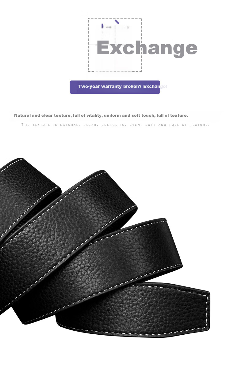 COW Men's Automatic Buckle Genuine Leather Casual Top-Grain Cowhide Belt, Gift Box for Boyfriend Or Father, 998 Black 9