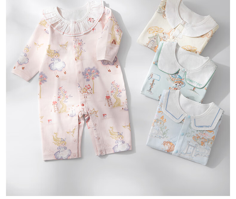 Beitaisi Baby Clothes Spring And Autumn Style, Unisex Infant Romper for Going Out, Class A Breathable Newborn Onesie 13