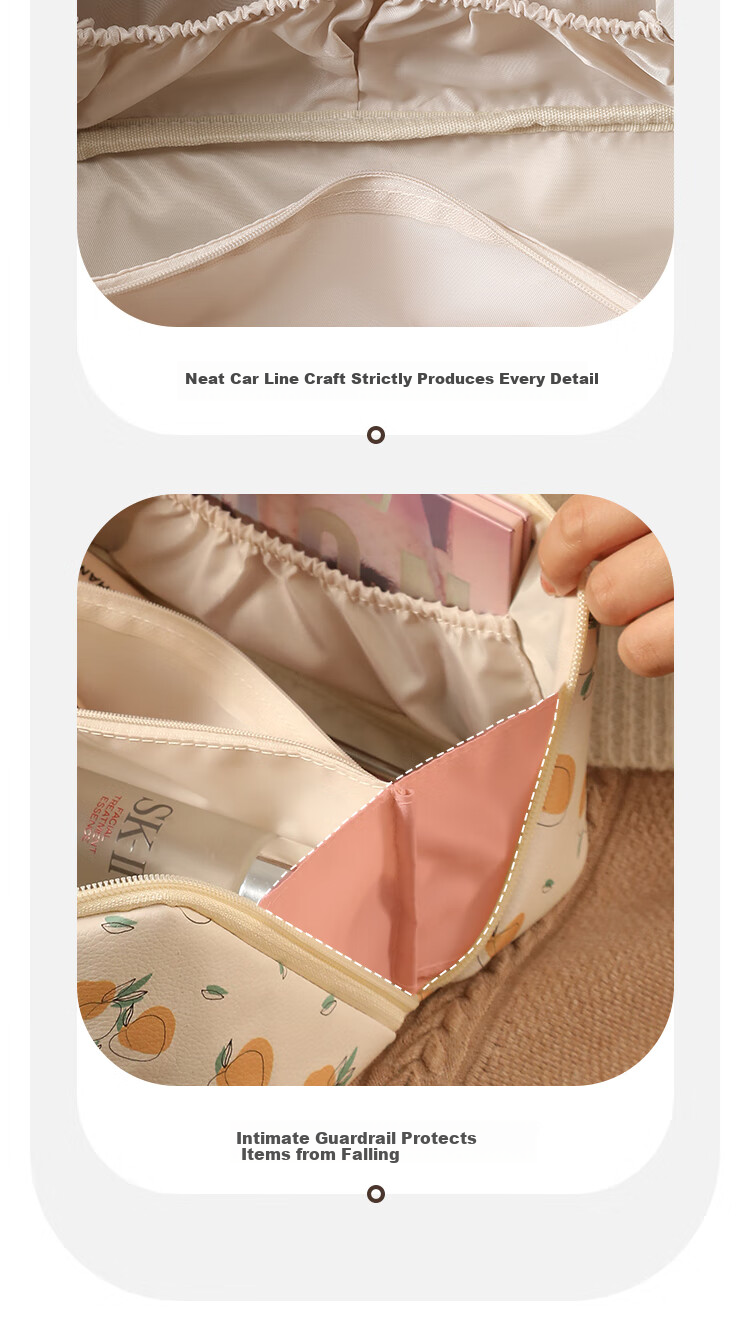 Lehuolvxing Portable Cosmetic Bag for Women, 2026 New Stylish Design, Large Capacity Toiletry And Skincare Organizer, High-End Storage Pouch 8