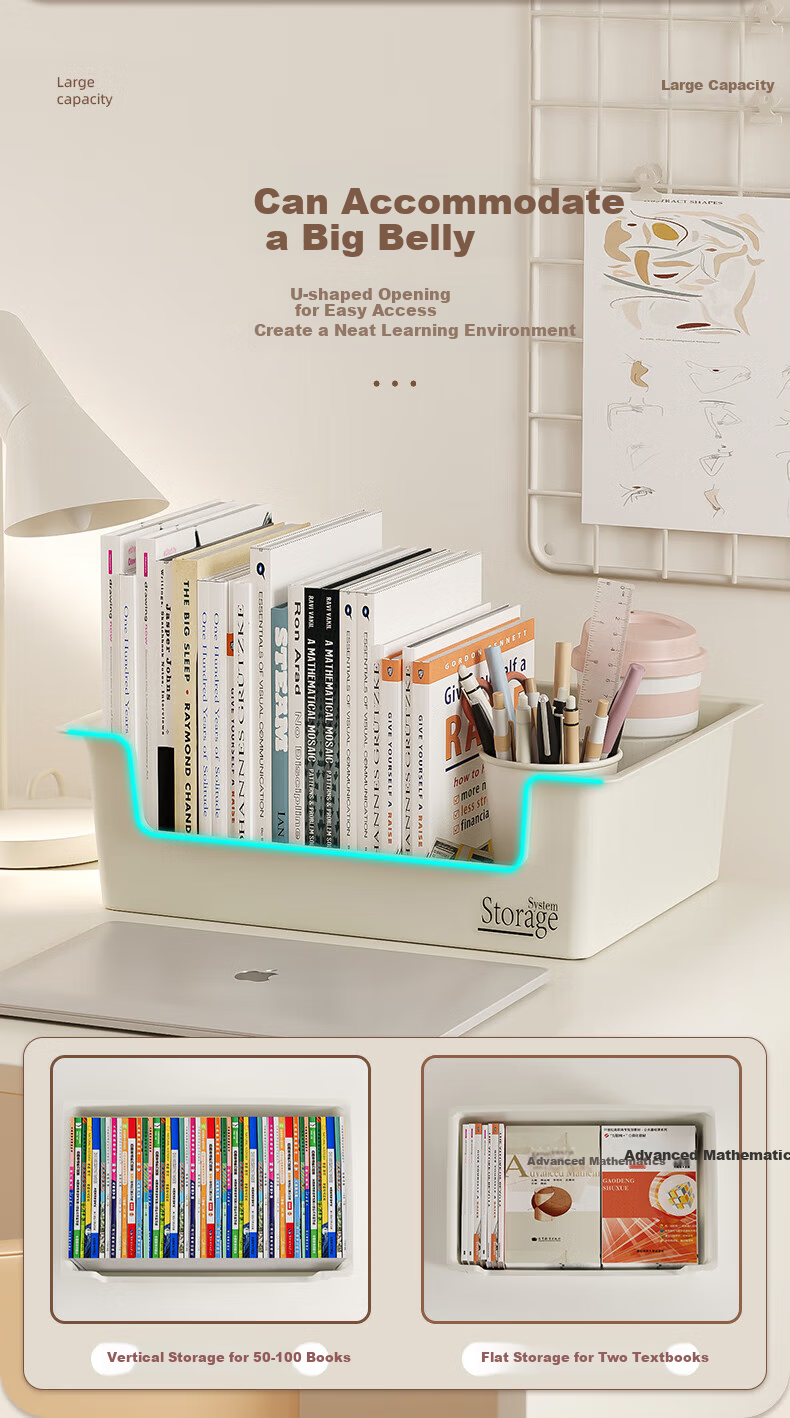 EACHY Desktop Book Storage Rack, Desk Organizer, Multi-Layer Acrylic File Holder, Space-Saving Gadget - Transparent, Five Layers 4