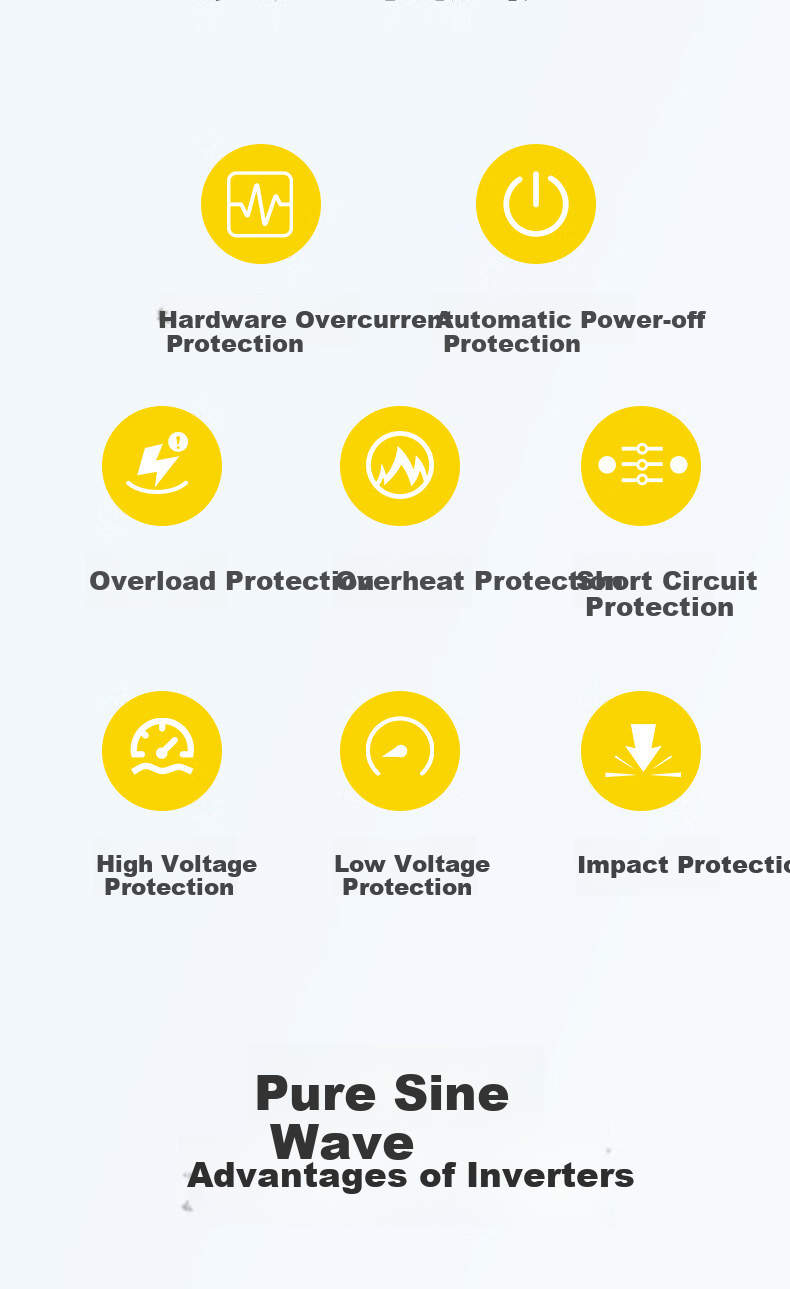 XIANNIAO Inverter, High-Power 72V to 220V Pure Sine Wave, 2300W Battery Tricycle Power Supply for Street Vendors' Use 6