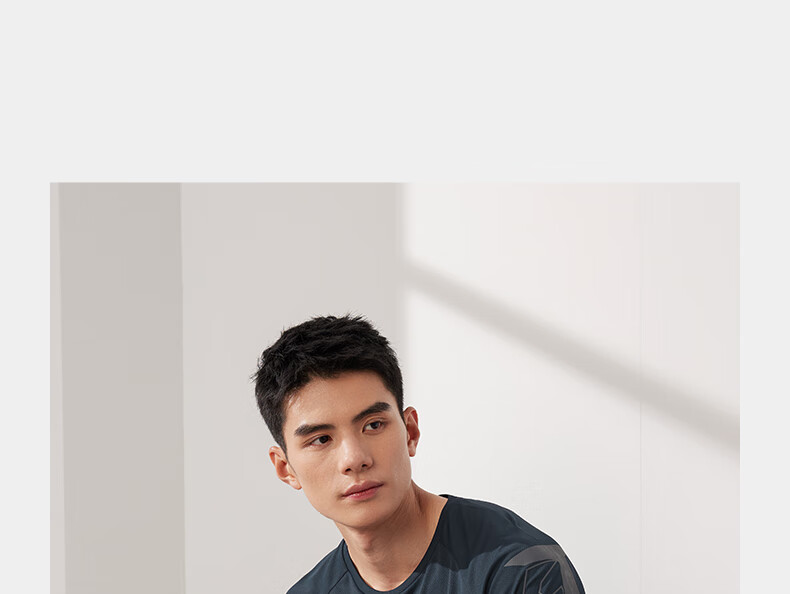 361° Men's Short-Sleeve T-Shirt, Summer Quick-Dry, Loose-Fitting Athletic Running Fitness Casual Top, Half Sleeve, 652524101-2 45