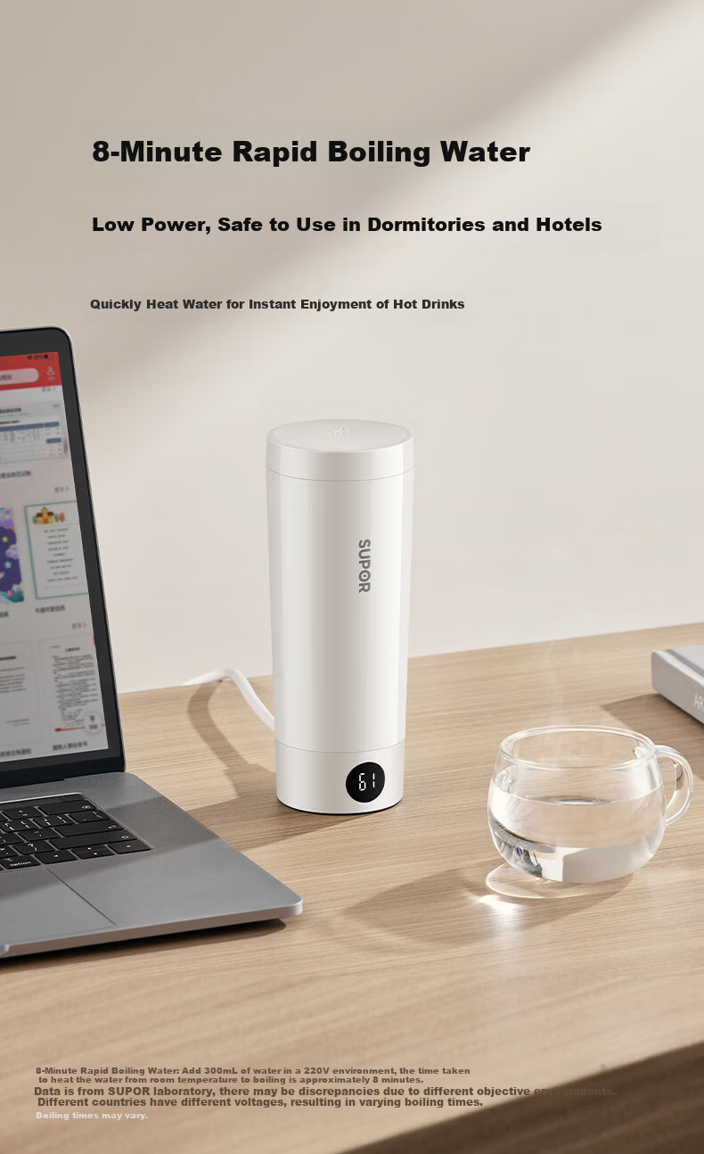 SUPOR Electric Kettle, Water Boiler, 0.3L Portable Insulated Kettle, 316 Stainless Steel Travel Electric Kettle, SW-03T01A 8