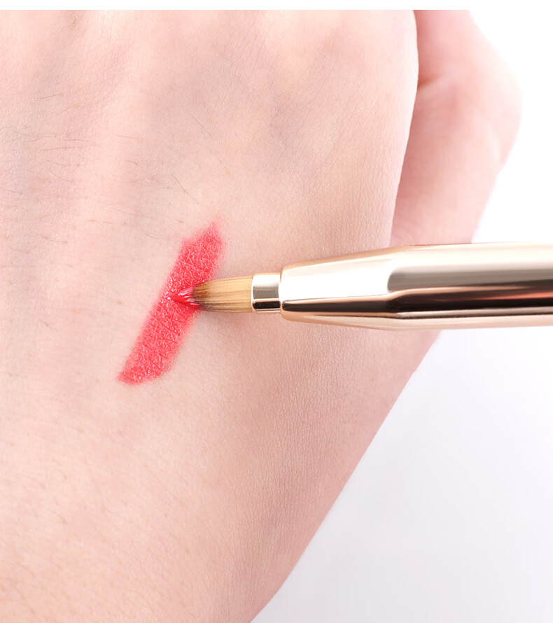 Chense Double-Ended Retractable Lip Brush (Gold) Portable Lip Liner and Concealer Brush with Cap 11