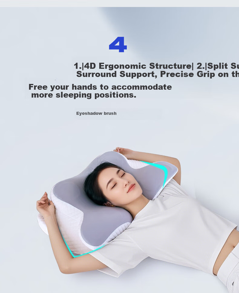 Howtreats Cervical Pillow for Adults, Sleeping Neck Support Pillow, Side Sleeping Pillow, Double-Layer Pillow, Deep Sleep Ergonomic Memory Foam Pillow 7