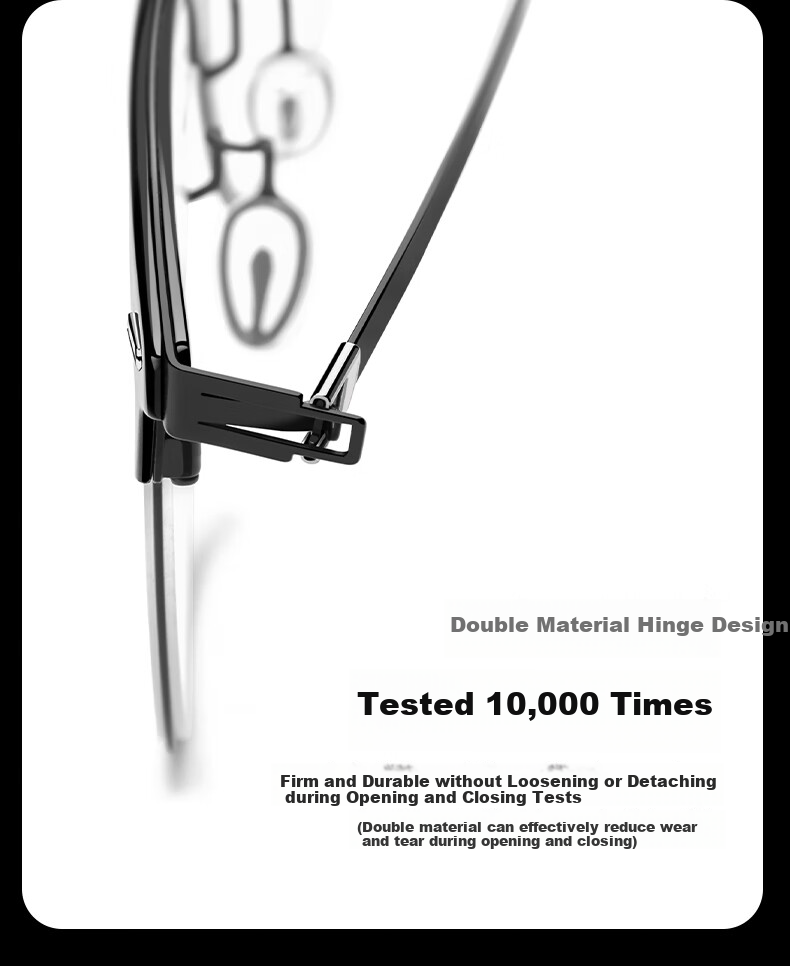 LOHO Thin Steel Series | Ultra-Light Browline Glasses for Men, Business Semi-Rimless Frames with Blue Light Protection, Prescription Available, Anti-Radiatio 8