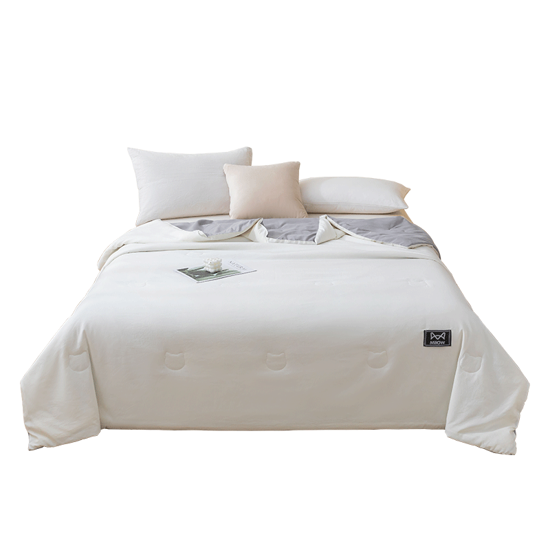 Maoren A-Type 10% Soybean Summer Cool Quilt, Double-Sized Skin-Friendly Fiber Comforter, Air Conditioning Summer Quilt, 180*220cm