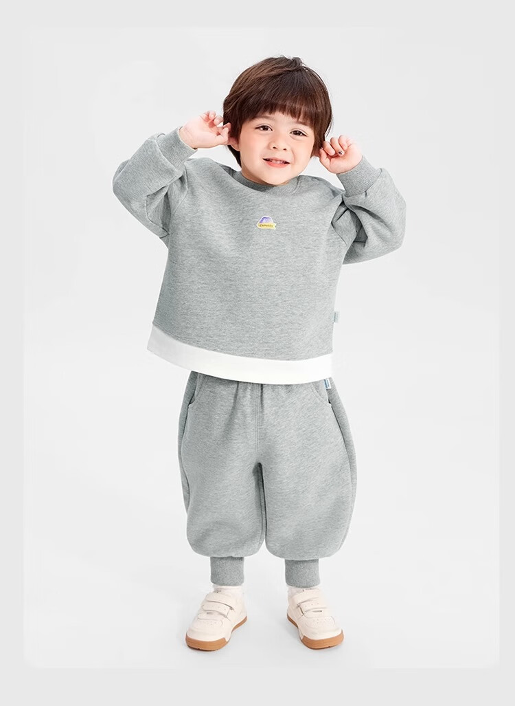 Ciciibear Baby Boys' Sweatshirt Set Spring Autumn Sports Two-Piece Style 300g Fabric College Style 12