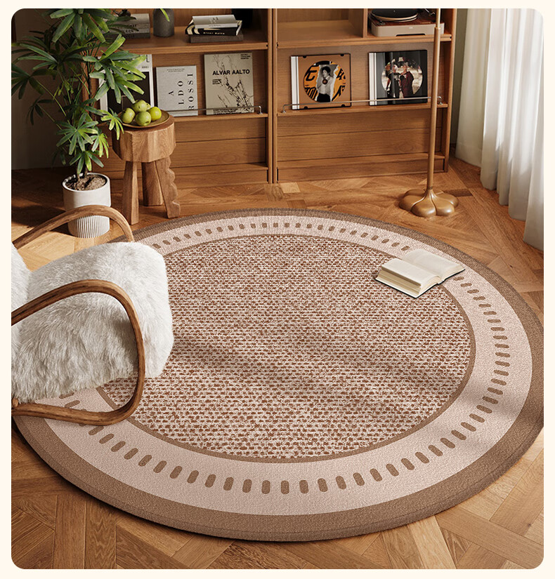 Ruien Round Carpet Chair Mat for Study, Bedroom, Living Room Swivel Chair Mat Gaming Rocker Chair Mat Foot Pad 1