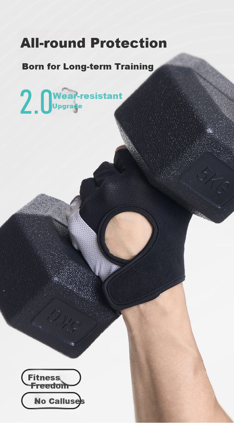 JD Original All-Purpose Women's Fitness Gloves for Pull-Ups, Barbell Exercises, Cycling, Weightlifting, Non-Slip Half-Finger Grip, Pink-Gray, Size S 1
