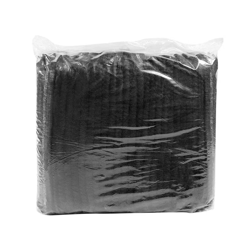 Minggu Disposable Head Cover Kitchen Dustproof Strip Cap Mesh Cap Non-woven Dustproof Black Double Rib 100pcs CW184924