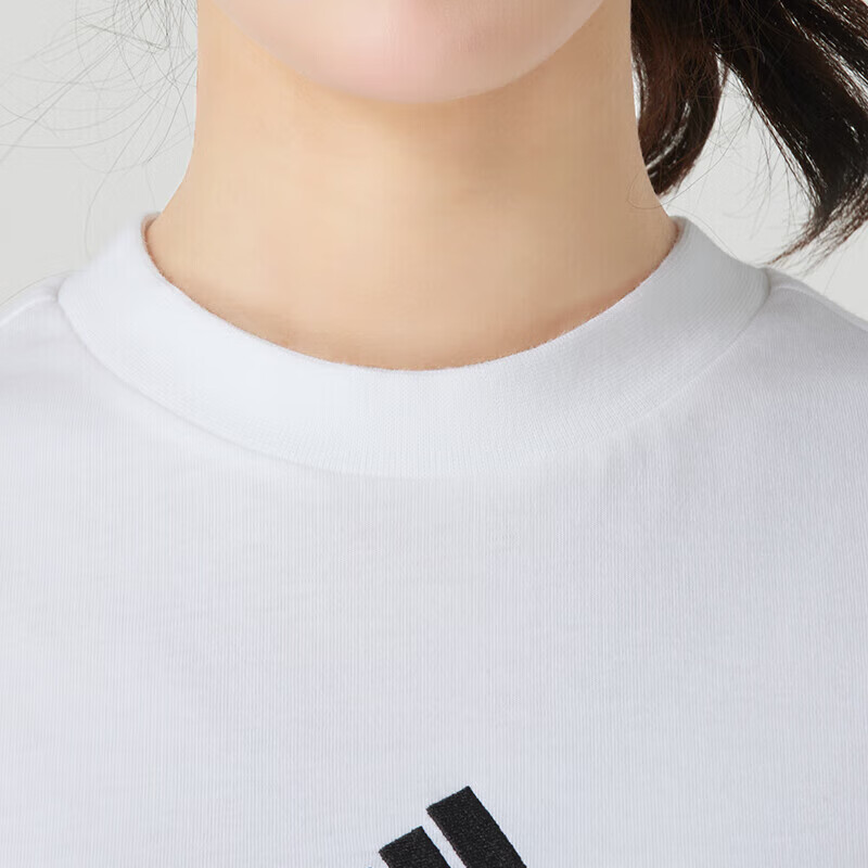 Adidas Women's Breathable Sports Running Fitness Pure Cotton Casual Short-Sleeve T-Shirt, JY8576 4