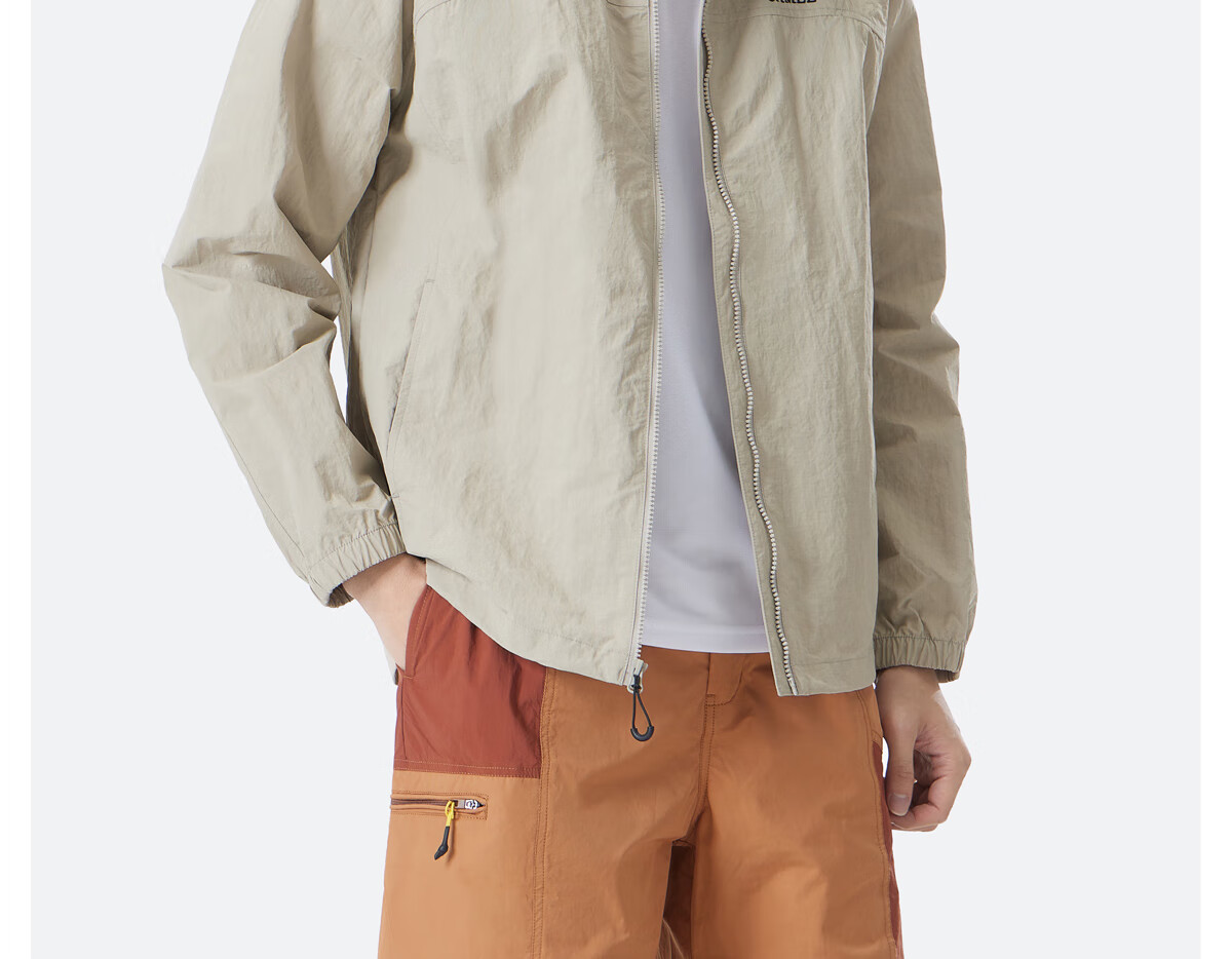 CAMEL Men's Jacket for Men And Women, Spring Outdoor Water-Repellent Oil-Resistant Ice-Feel Couple Hooded Coat M35BA6V062 25