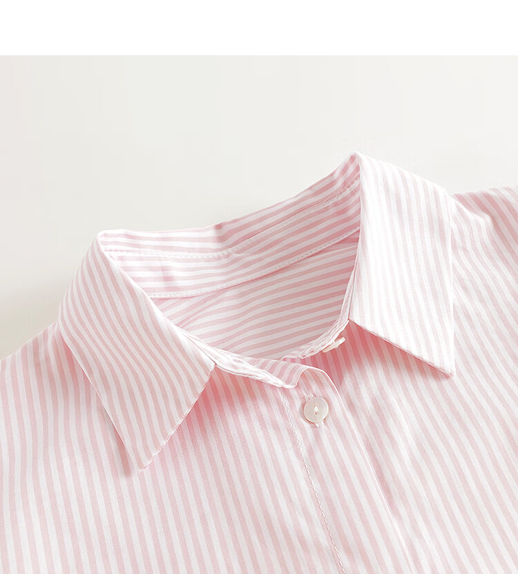 MARC&JANIE Girls' Fashion Casual Striped Shirt, Children's Pure Cotton Blouse, Spring 2025 Collection, 250178 7