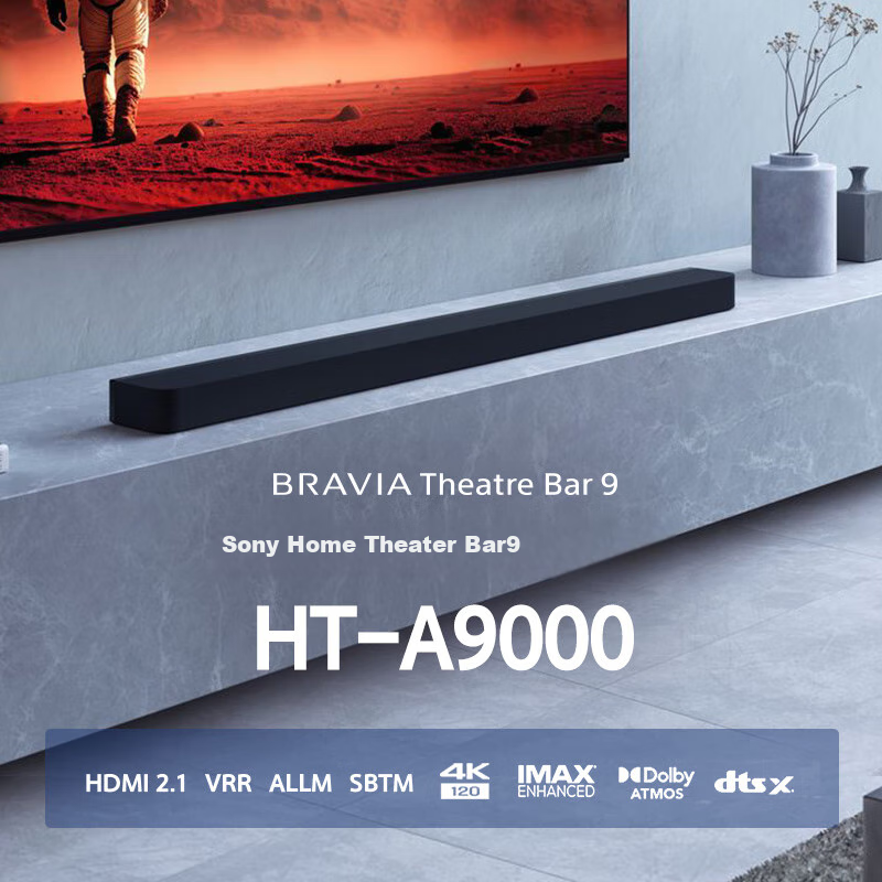 SONY HT-A9000 Dolby Atmos Soundbar with 360 Smart Dome, 4K/120Hz VRR ALLM Bluetooth Home Theater System