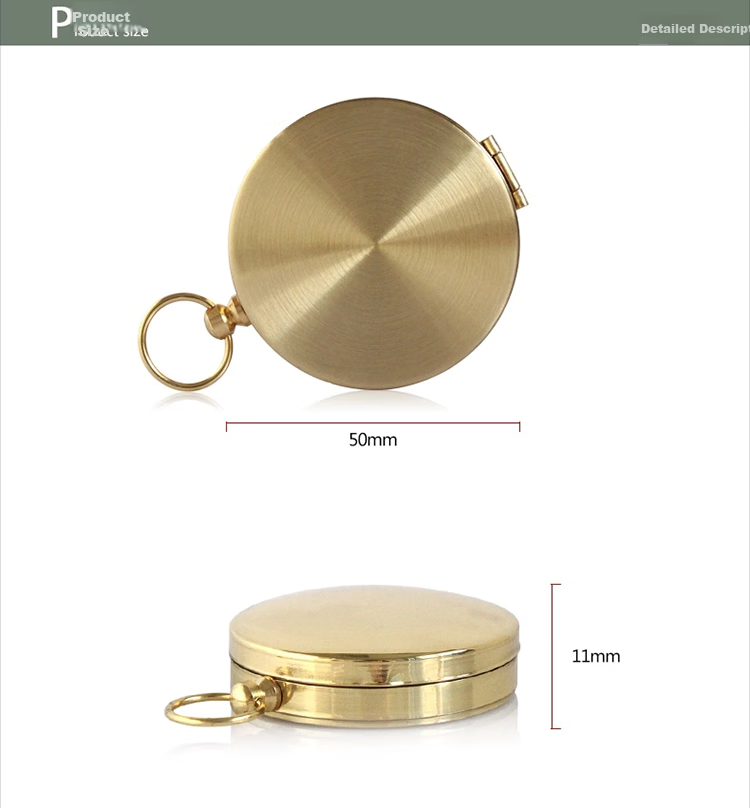 Paulone 77mm Outdoor Multifunctional Metal Compass, Stainless Steel, Chinese And English, for Car And Ship Use, ZNZ77 2