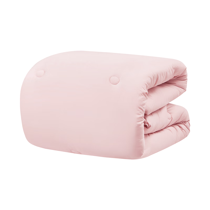 JD Original Seven-Hole Fiber Lotus Root Quilt, Antibacterial Class A Ultra-Warm Winter Comforter Duvet Insert, 5.8 Jin, 2x2.3m, Lotus Pink