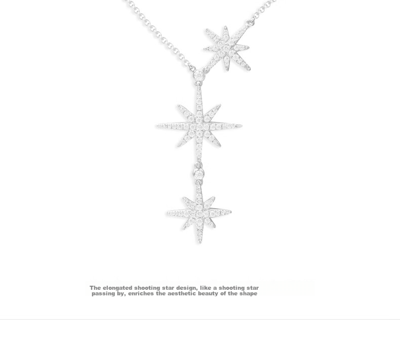APM Monaco Hexagram Necklace Sweater Chain for Women, Luxurious High-End Collarbone Chain, Gift for Wife 4