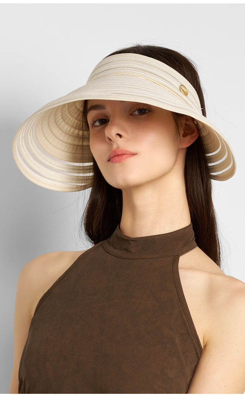 Kenmont Visor Hat for Women, Spring And Summer Face-Covering Sun Protection Hat, UV-Resistant Wide-Brim Outdoor Breathable Beach Sun Hat 6208 1