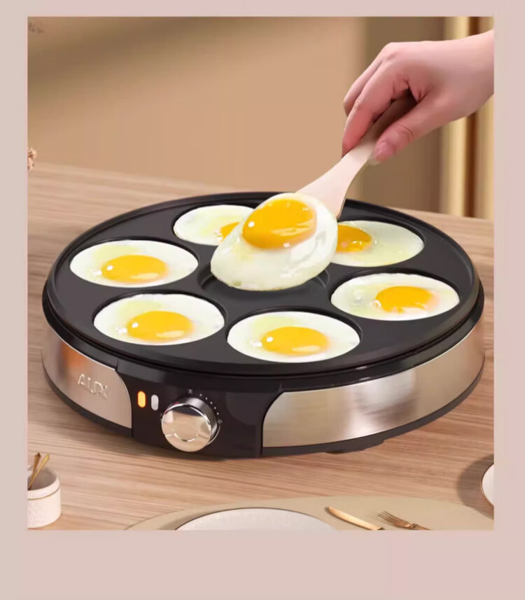 AUX Thin Pancake Maker Spring Pancake Machine Home Electric Griddle Small Thin Pancake Maker Flatbread Pan Mini Crepe Pan Pancake Making Tool Spring Pancakes Spring Rolls Wrappers Layer Cake Maker LA-BBJ 3