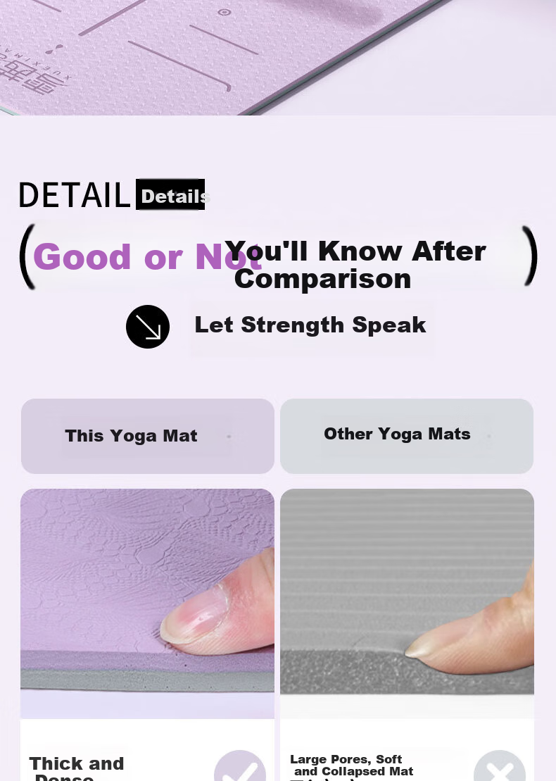 XUEXIMAN Yoga Mat, Fitness Mat, Home Mat, Floor Mat for Women, Extra Thick, Non-Slip, Quiet, Soundproof, Professional Yoga Thick Mat 2
