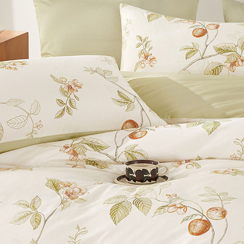 BEYOND Home Textile Bedding Set, Pure Cotton Duvet Cover And Bed Sheet, 100% Cotton Set, Spring Day Prologue, 150cm Home Gallery 4