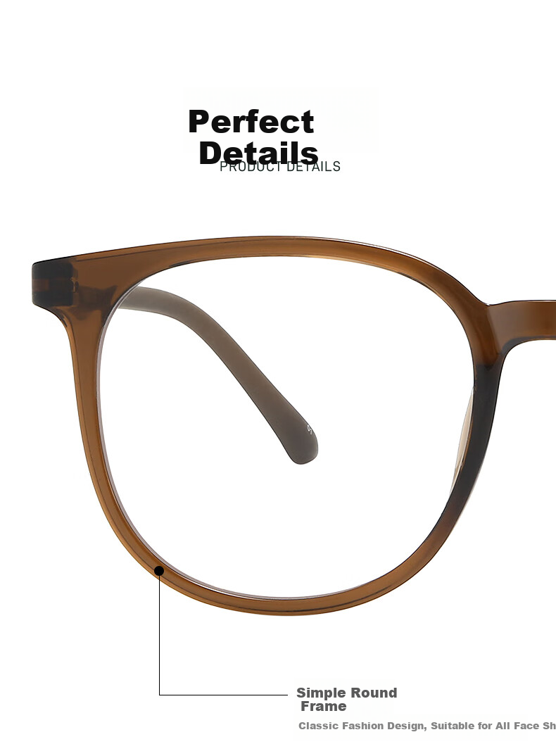 ZEISS Ultra-Light Large Frame Glasses for Women, Bare-Faced Ice American Style, Can Be Fitted with Prescription Lenses for Myopia, Anti-Blue Light Radiation And Eye Strain Protectio 9
