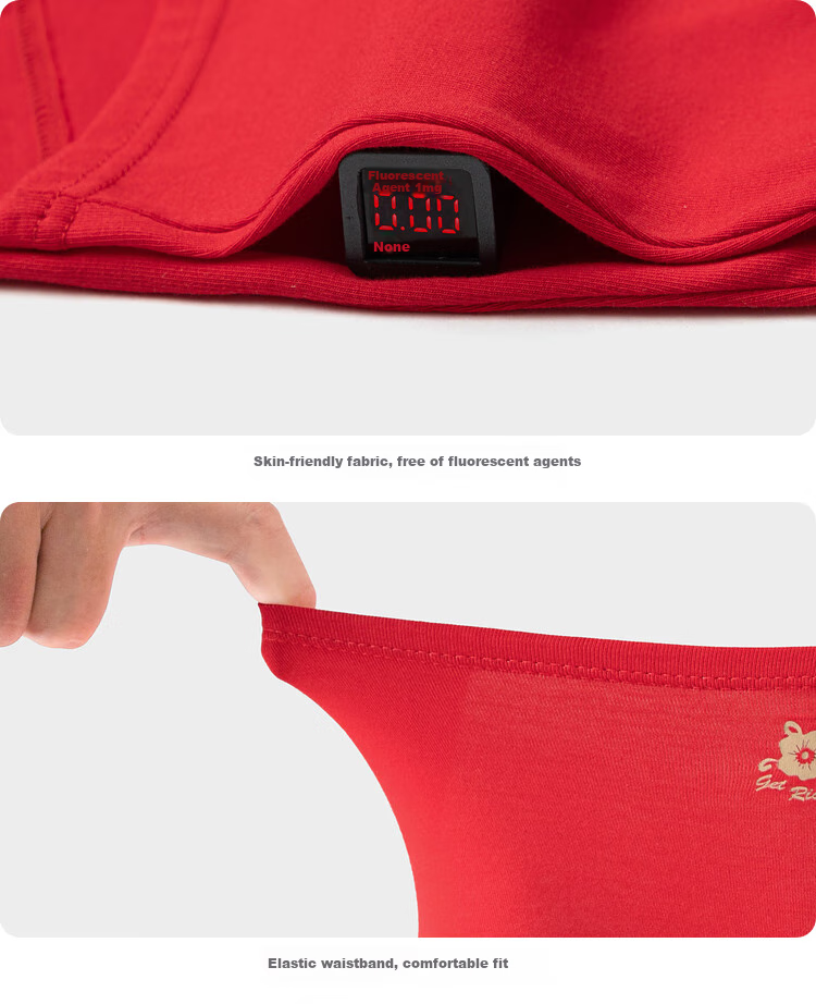 BALABALA Girls' Boxer Briefs, Cotton, Red, Short Pants for Zodiac Year, Snake Year New Year Style, Pack of Three, 208125170002 7