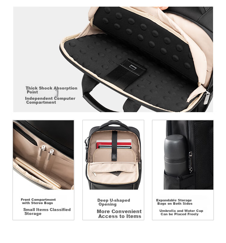 LEVEL8 Men's Business Backpack Explorer 16-Inch Laptop Bag, High-End Executive Bag for Commuting, Travel And School 7