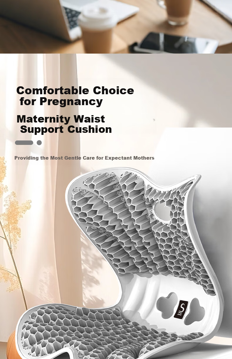 Sifeiqi Lumbar Support Cushion for Long Sitting, Back Brace Pad for Pregnant Women And New Mothers, Nursing Pillow Back Support Cushion, Breathable Seat Pad 4