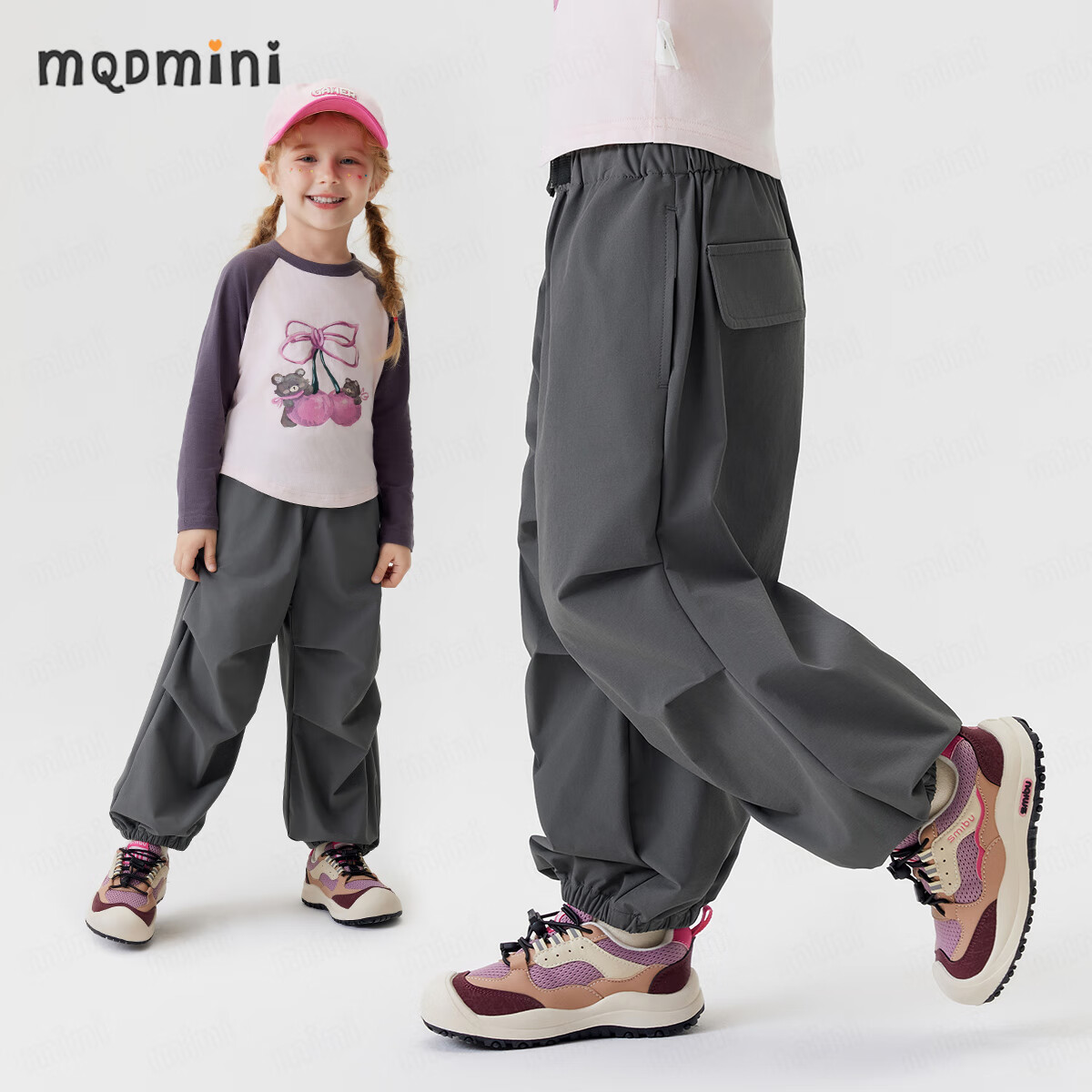 MQDMINI Children's Clothing, Boys And Girls Casual Pants, Kids' Sports Trousers, Simple Paratrooper Pants