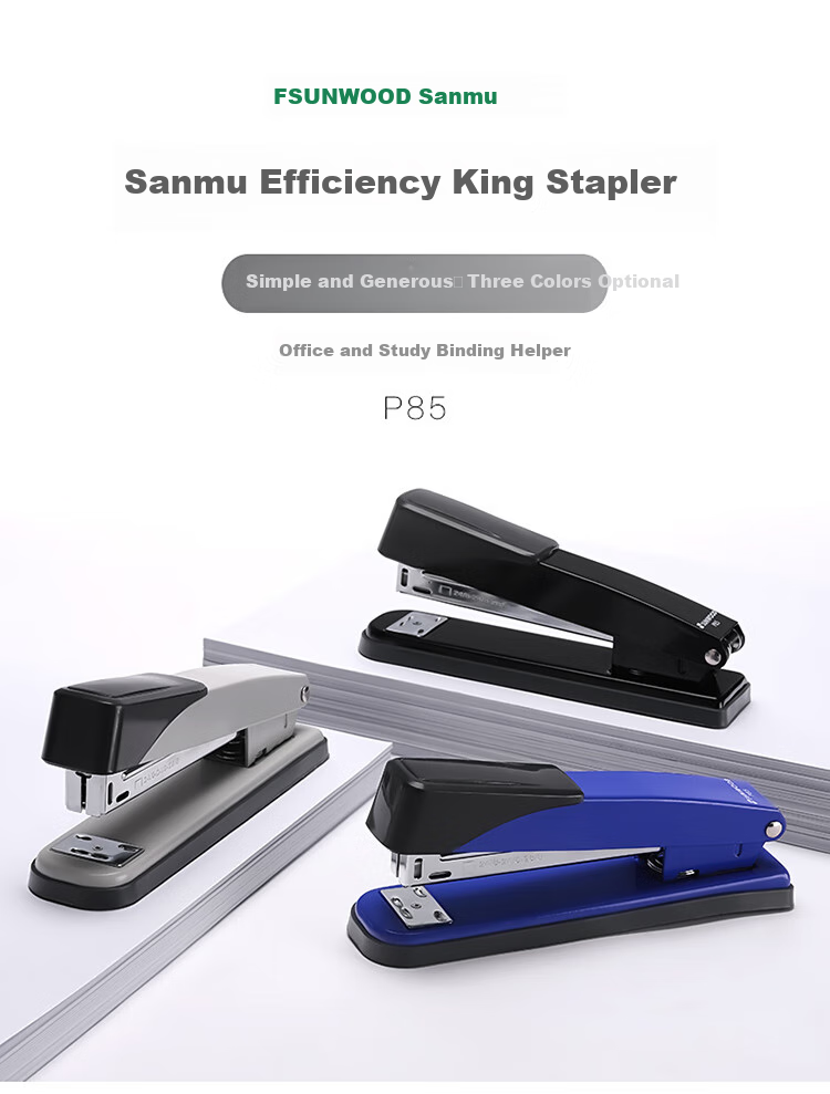 SUNWOOD Efficiency King Series, 25-Page Rotatable Stapler, Compatible with 24/6 Staples, Black, P414 1