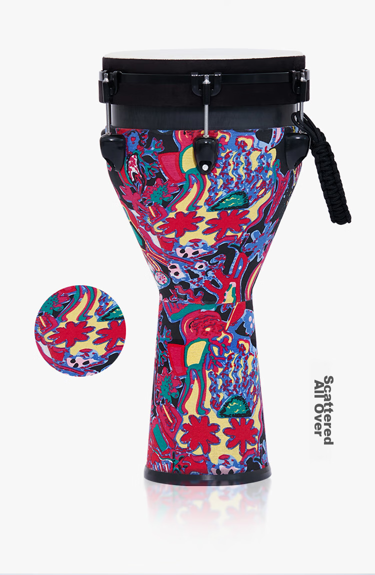 MOSEN 10-Inch Professional African Drum, Carbon Fiber Material Lijiang Hand Drum, Adjustable Tuning Fashion Style Starry Sky Patter 24