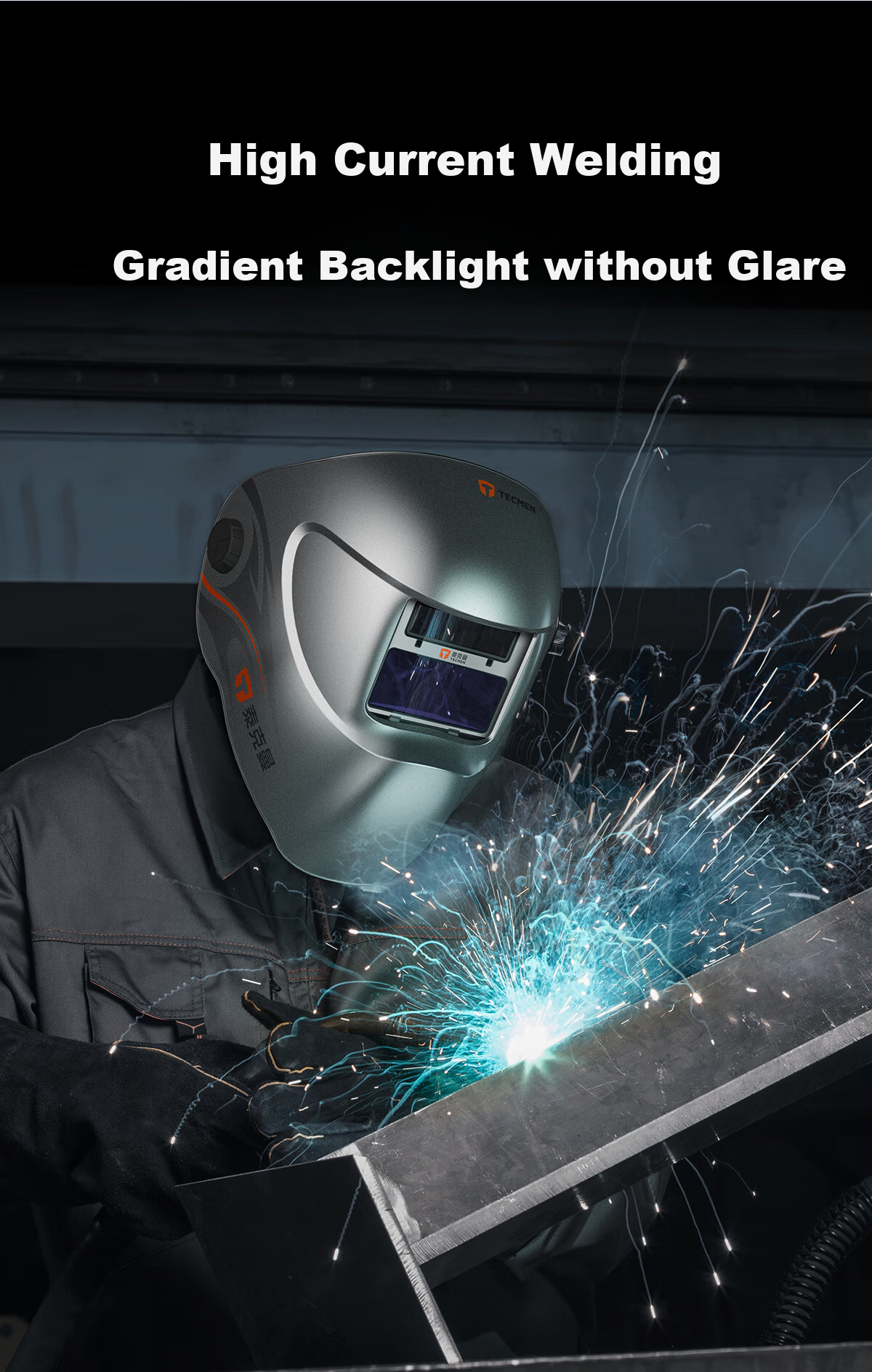 TECMEN 600S-G2 Second Generation Automatic Darkening Welding Helmet, Head-Mounted Welding Protective Mask for Arc Welding And Spot Welding, Black (Outer Protection *10 + Inner Protection *8) 4