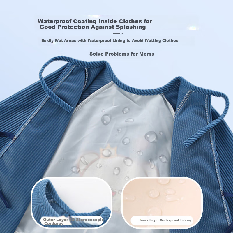 9I9 Baby Eating Smock, Long-Sleeve Waterproof Infant Bib, Painting Apron, Protective Clothing A014