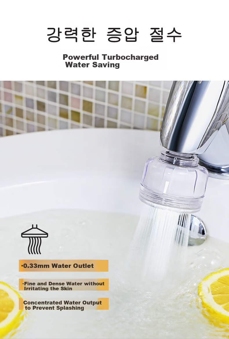 Aroma Sense Faucet Filter, Faucet Aerator, Water Purifier, VC Chlorine Removal, Anti-Splash, Pressure Boosting PR100 10