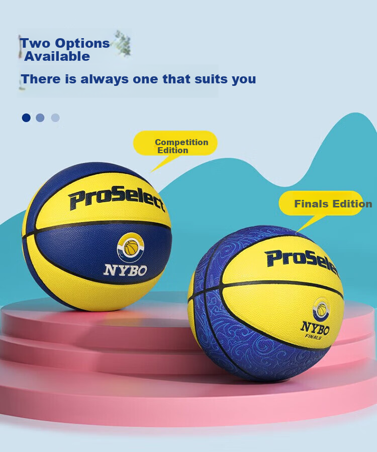 ProSelect Official Training And Competition PU Basketball for NYBO League, Moisture-Absorbing And Wear-Resistant, Indoor/outdoor Youth Size 5 Basketball 6