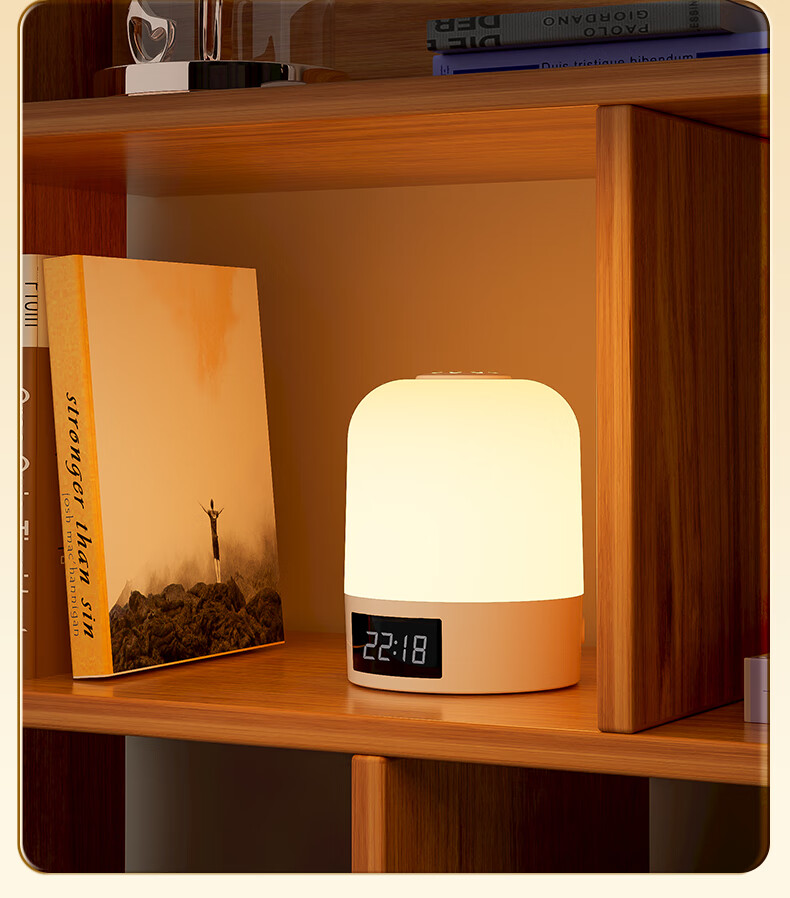 Dupai Night Light, Baby Feeding Night Light, Rechargeable Touch-Controlled with Clock, Bedroom Bedside Lamp, Sleep Companion Light, Mood Light, Patting Light 2