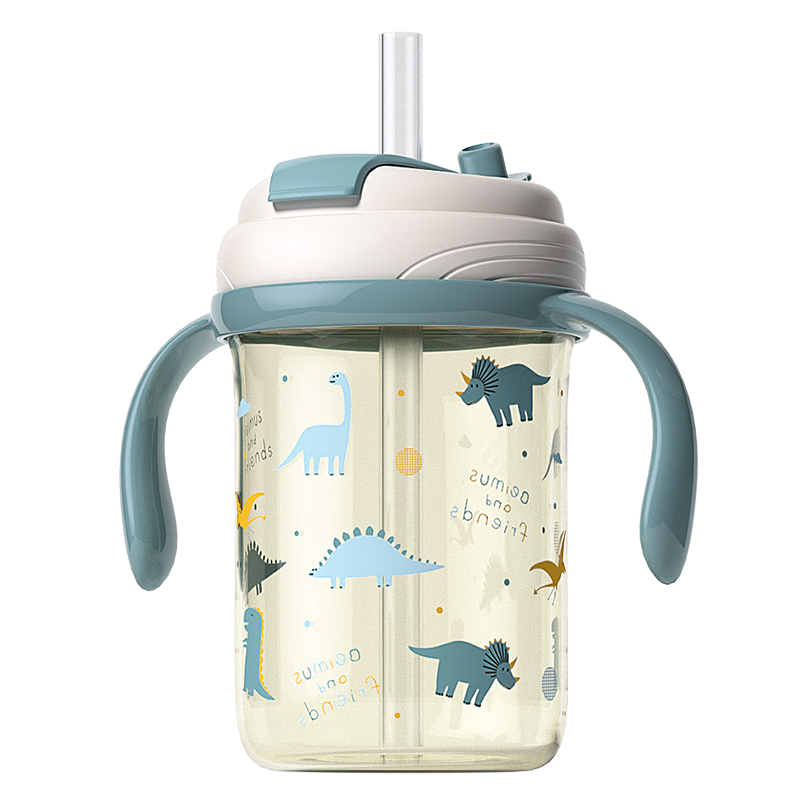 Beimushi Baby Bottle with Straw for Toddlers And Older Children, 3-4 Years Old, Home Use, Milk-Specific Graduated Cup