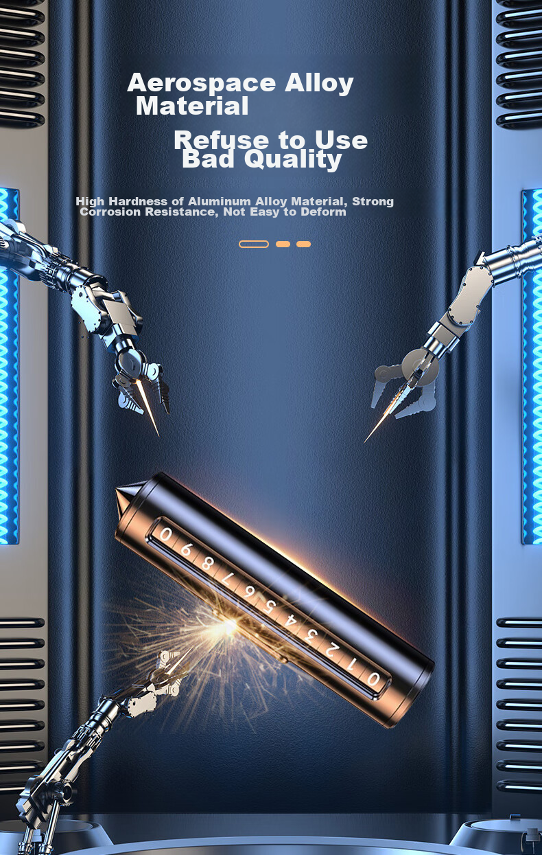 Jumu Car Safety Hammer, Temporary Vehicle Moving, Parking Removal Phone Number Plate, In-Car Air Freshener, Car Interior Window Breaker Perfume 11