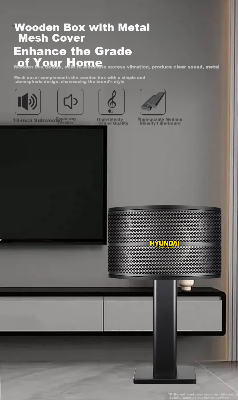 HYUNDAI Modern HY110K Home KTV Sound System Set, All-In Voice-Controlled Karaoke Machine, Living Room Singing Sound System Complete Equipment 2