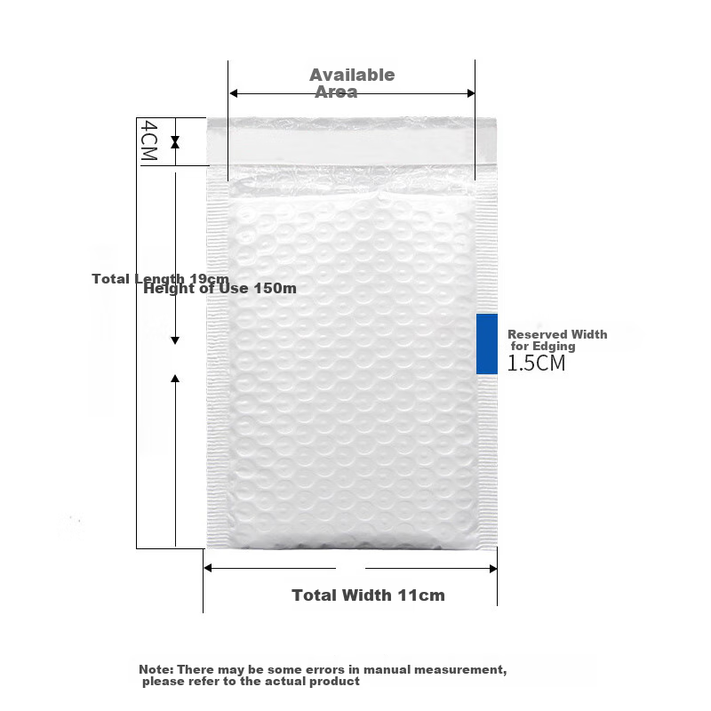 Keruier Express Delivery Packaging Bags, Composite Pearl Film Bubble Bags, Courier Packaging Bags, Plastic Envelope Bags, White Thickened Waterproof Shockproof Foam Packaging, Customizable [20 Pieces/set]