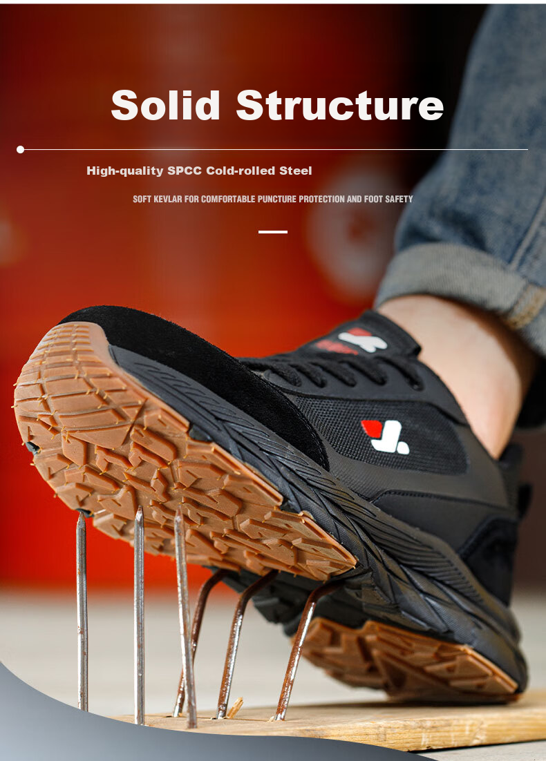 Jiuzhouzhanlang Safety Shoes, Anti-Smashing And Puncture-Resistant, Metal-Free, Can Pass Security Checkpoints, Insulated 6kV Protective Shoes, Ultra-Light Comfortable Summer Breathable, 6123* All-Season Style, Rubber And Plastic Sole [Shipped from Beijing Warehouse], Size 39 8