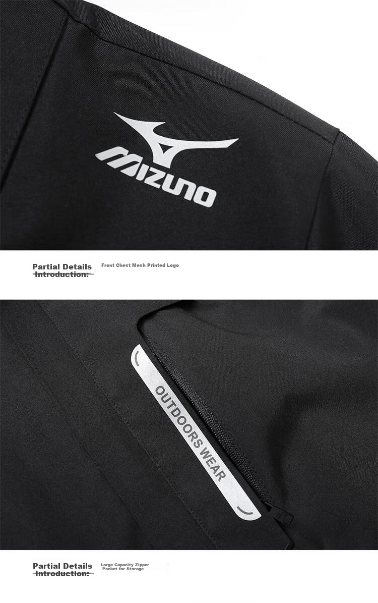 MIZUNO Outdoor Casual Jacket for Men And Women, Spring And Autumn Lightweight Windproof And Waterproof Couple's Coat RTA2CC3103 19
