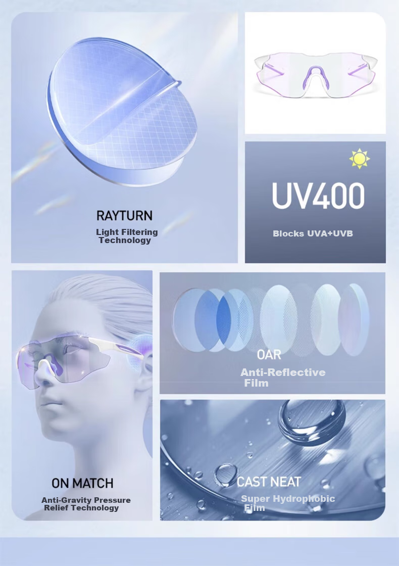 CAPONI Color-Changing Cycling Glasses for Women, Outdoor Hiking Running Sports Sunglasses, Day And Night Dual-Use Sunglasses, UV Protection And Sun Protectio 5