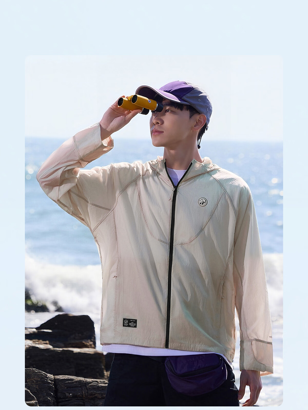 Xiongmao Luotuo Series Sun Protection Clothing, Cool And Breathable, UV Protection UPF100+, Sunscreen for Men And Women, Oak Gray, S 19