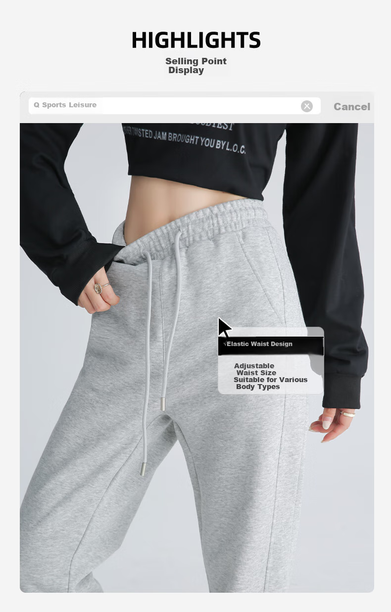 MJ STYLE Women's Joggers Pants for Spring And Autumn 2026, New Style for Petite Women, Versatile Outdoor Casual Sports Windproof Trousers 5